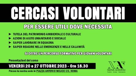Corso di Formazione al Volontariato