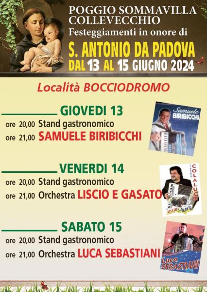 FESTEGGIAMENTI IN ONORE DI S ANTONIO DI PADOVA