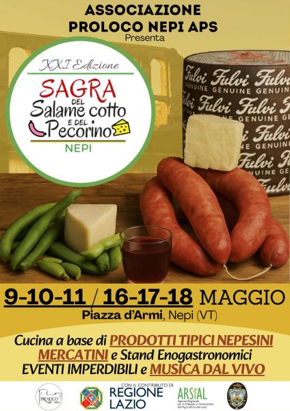A Nepi due week end a tutto gusto  con la Sagra del Salame Cotto e del Pecorino Romano del Lazio