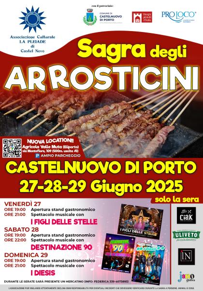 Sagra degli Arrosticini a Castelnuovo di Porto il 27-28-29 giugno 2025