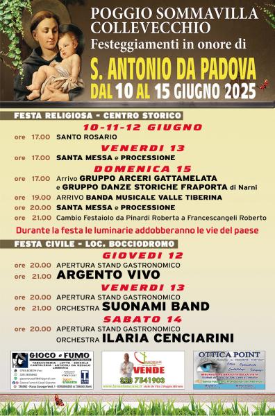 FESTEGGIAMENTI IN ONORE DI S ANTONIO DI PADOVA