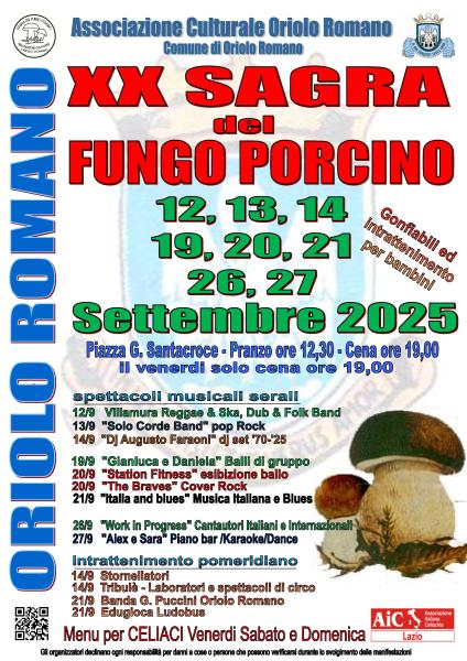 Oriolo Romano: il regno del porcino (e della forchetta felice) -  12-28 sett