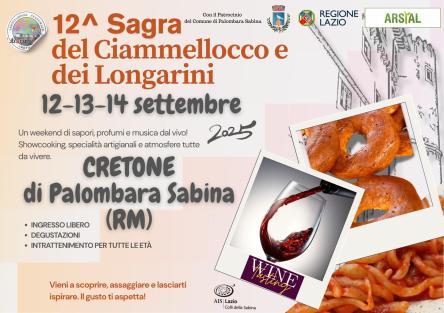 Cretone è festa con ciammellocco e longarini fa festa il 12-13-14 settembre