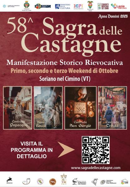 Soriano nel Cimino (VT), è sagra delle castagne – 3/19 ott