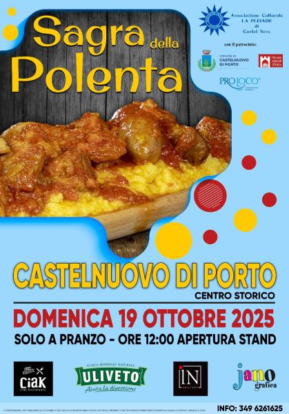 Sagra della Polenta a Castelnuovo di Porto domenica 19 ottobre 2025