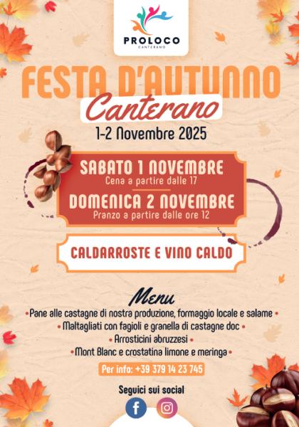 Canterano (RM), è festa d'autunno – 1/2  nov