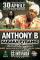 Il guru del reggae mondiale Anthony B dal vivo all’Intifada